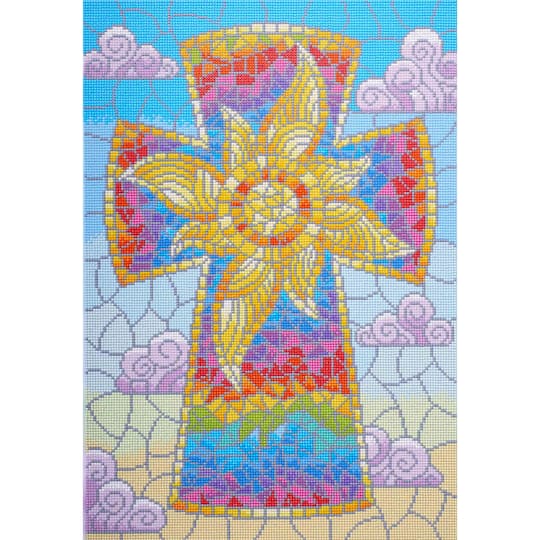 Diamond Art&#xAE; Stain Glass Cross Premium Kit